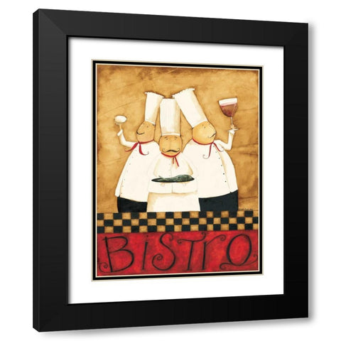 Happy Chefs Black Modern Wood Framed Art Print with Double Matting by DiPaolo, Dan
