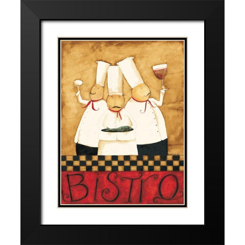 Happy Chefs Black Modern Wood Framed Art Print with Double Matting by DiPaolo, Dan