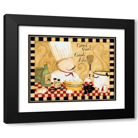 Good Food Black Modern Wood Framed Art Print with Double Matting by DiPaolo, Dan