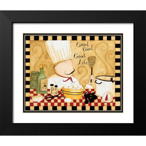 Good Food Black Modern Wood Framed Art Print with Double Matting by DiPaolo, Dan