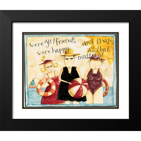 Friend Black Modern Wood Framed Art Print with Double Matting by DiPaolo, Dan