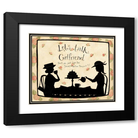 Dine Black Modern Wood Framed Art Print with Double Matting by DiPaolo, Dan