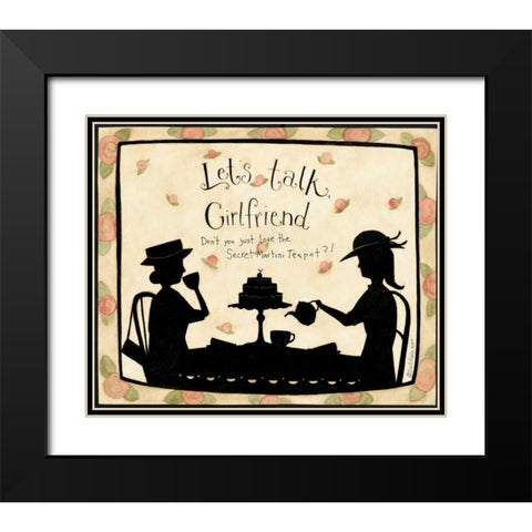 Dine Black Modern Wood Framed Art Print with Double Matting by DiPaolo, Dan