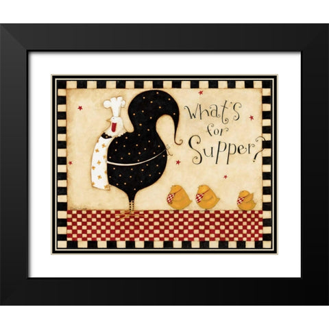 Mother With Chicks Black Modern Wood Framed Art Print with Double Matting by DiPaolo, Dan