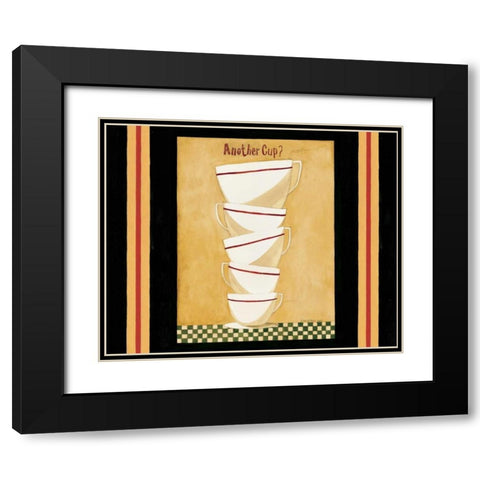 Tall Cups Black Modern Wood Framed Art Print with Double Matting by DiPaolo, Dan