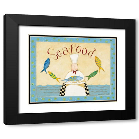 Seafood Black Modern Wood Framed Art Print with Double Matting by DiPaolo, Dan