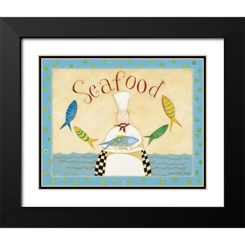 Seafood Black Modern Wood Framed Art Print with Double Matting by DiPaolo, Dan
