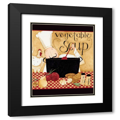 Vegetable Soup Black Modern Wood Framed Art Print with Double Matting by DiPaolo, Dan