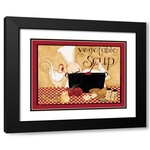Vegie Soup Black Modern Wood Framed Art Print with Double Matting by DiPaolo, Dan