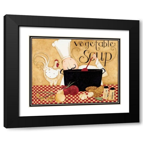 Soup Black Modern Wood Framed Art Print with Double Matting by DiPaolo, Dan