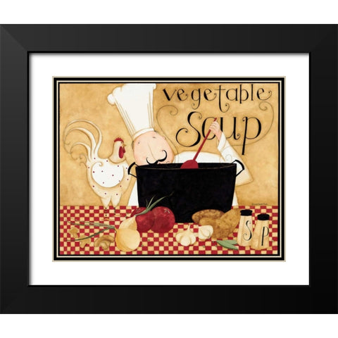 Soup Black Modern Wood Framed Art Print with Double Matting by DiPaolo, Dan