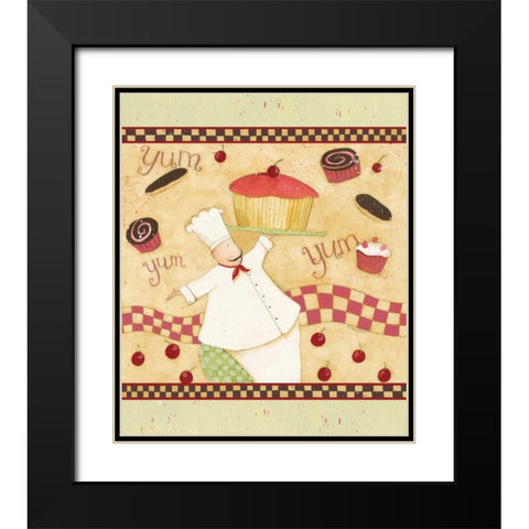 YumYum Black Modern Wood Framed Art Print with Double Matting by DiPaolo, Dan