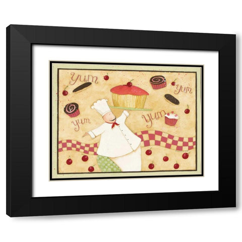 Yum Black Modern Wood Framed Art Print with Double Matting by DiPaolo, Dan
