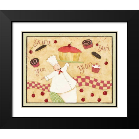 Yum Black Modern Wood Framed Art Print with Double Matting by DiPaolo, Dan