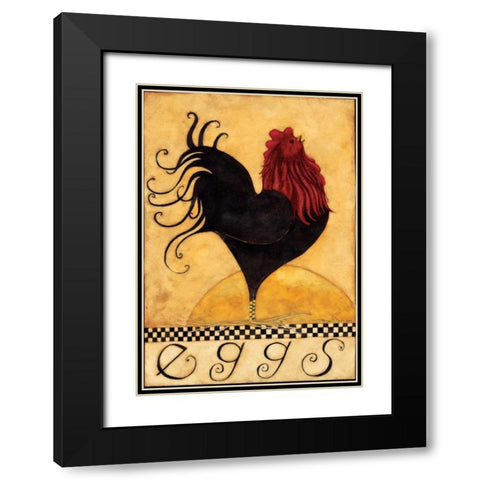 Eggs Black Modern Wood Framed Art Print with Double Matting by DiPaolo, Dan
