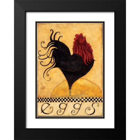 Eggs Black Modern Wood Framed Art Print with Double Matting by DiPaolo, Dan