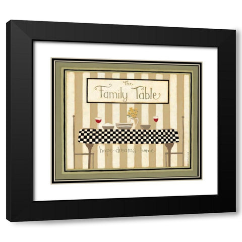 Table Black Modern Wood Framed Art Print with Double Matting by DiPaolo, Dan