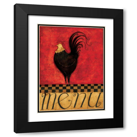 Menu Black Modern Wood Framed Art Print with Double Matting by DiPaolo, Dan
