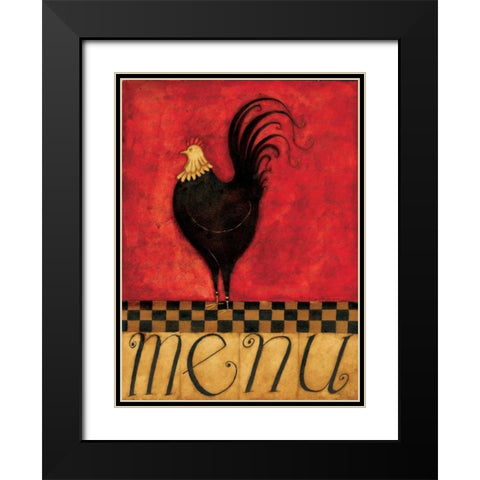 Menu Black Modern Wood Framed Art Print with Double Matting by DiPaolo, Dan