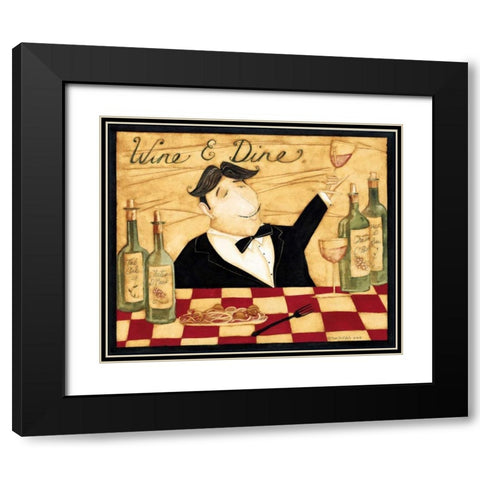 Dinner Black Modern Wood Framed Art Print with Double Matting by DiPaolo, Dan