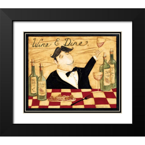 Dinner Black Modern Wood Framed Art Print with Double Matting by DiPaolo, Dan