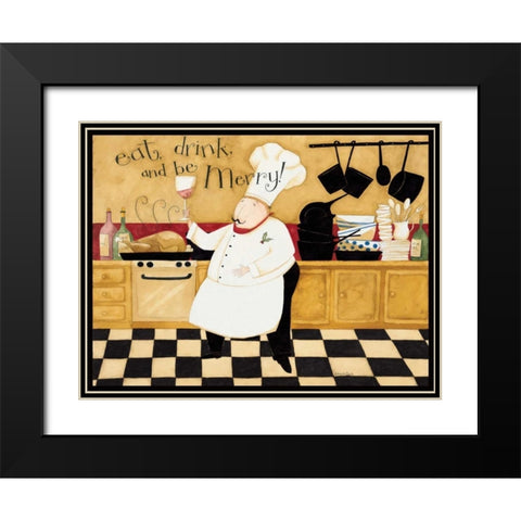 Cooking With Wine Black Modern Wood Framed Art Print with Double Matting by DiPaolo, Dan