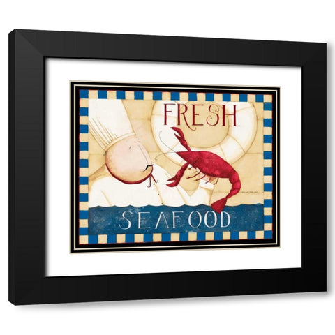Fresh Seafood Black Modern Wood Framed Art Print with Double Matting by DiPaolo, Dan