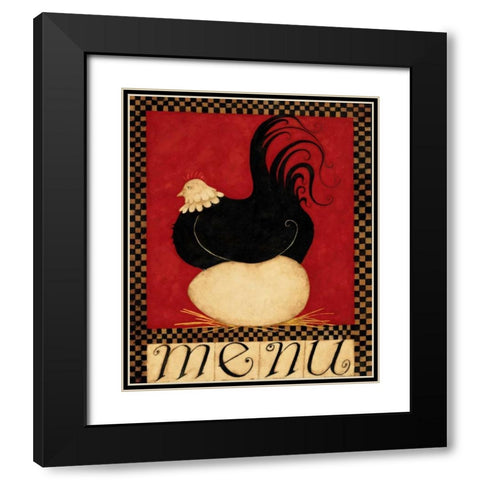 Eggs On The Menu Black Modern Wood Framed Art Print with Double Matting by DiPaolo, Dan