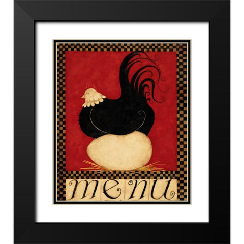 Eggs On The Menu Black Modern Wood Framed Art Print with Double Matting by DiPaolo, Dan
