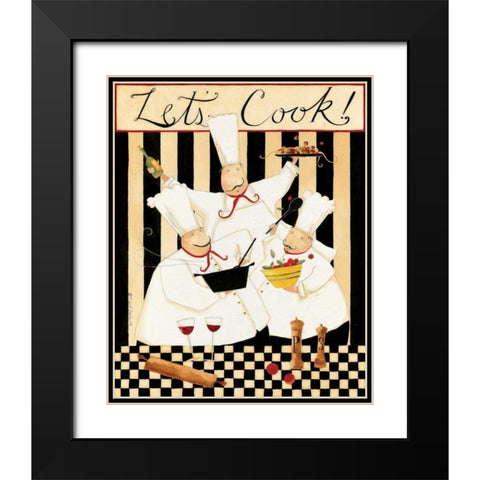 Lets Cook Black Modern Wood Framed Art Print with Double Matting by DiPaolo, Dan