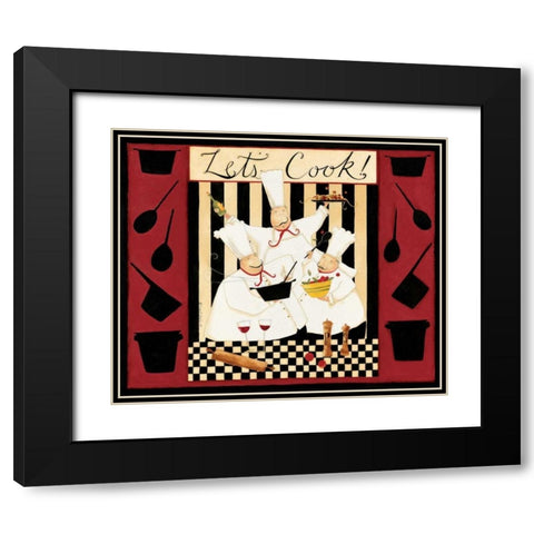 Cook Together Black Modern Wood Framed Art Print with Double Matting by DiPaolo, Dan