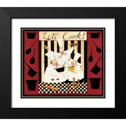 Cook Together Black Modern Wood Framed Art Print with Double Matting by DiPaolo, Dan