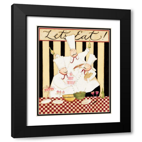 Lets Eat Black Modern Wood Framed Art Print with Double Matting by DiPaolo, Dan