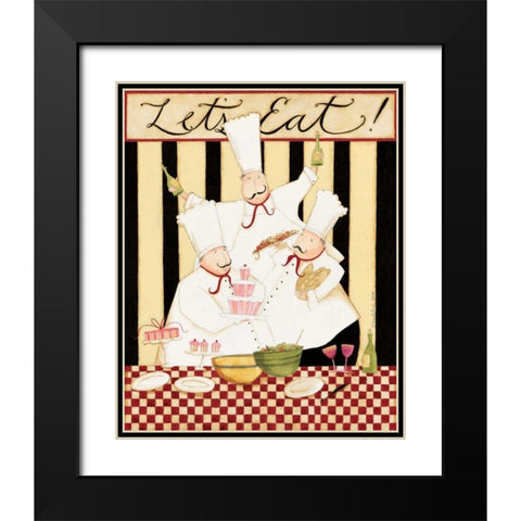 Lets Eat Black Modern Wood Framed Art Print with Double Matting by DiPaolo, Dan