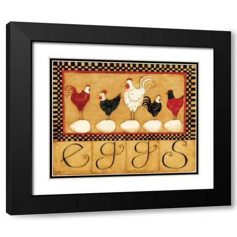 Lost Of Eggs Black Modern Wood Framed Art Print with Double Matting by DiPaolo, Dan
