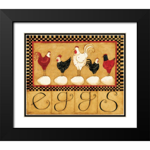 Lost Of Eggs Black Modern Wood Framed Art Print with Double Matting by DiPaolo, Dan