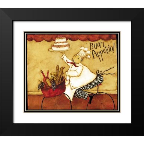 Eat Up Black Modern Wood Framed Art Print with Double Matting by DiPaolo, Dan