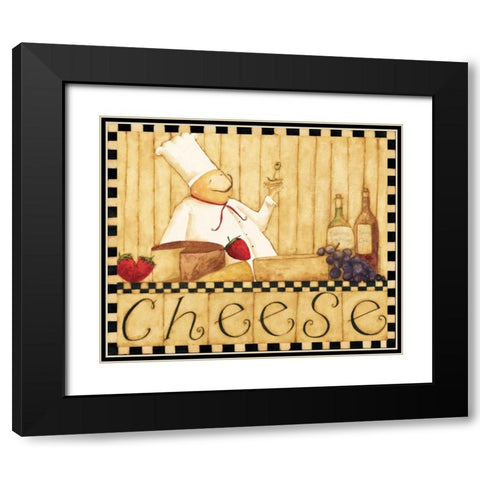 Wine And Cheese Black Modern Wood Framed Art Print with Double Matting by DiPaolo, Dan