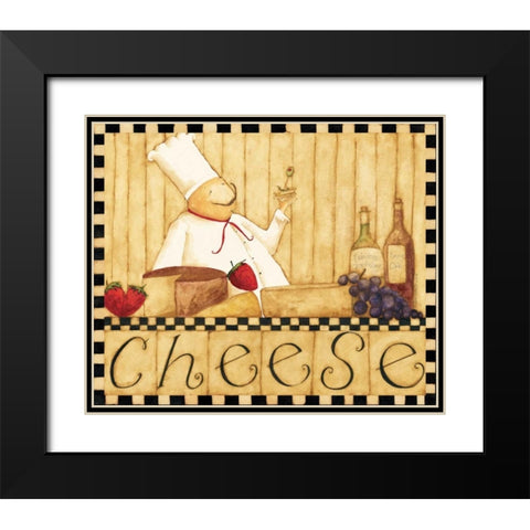Wine And Cheese Black Modern Wood Framed Art Print with Double Matting by DiPaolo, Dan
