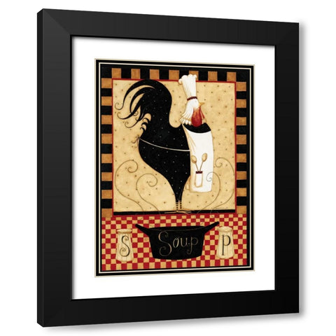 Chicken Soup Black Modern Wood Framed Art Print with Double Matting by DiPaolo, Dan