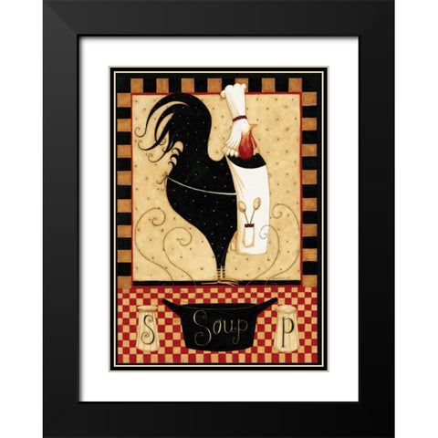 Chicken Soup Black Modern Wood Framed Art Print with Double Matting by DiPaolo, Dan