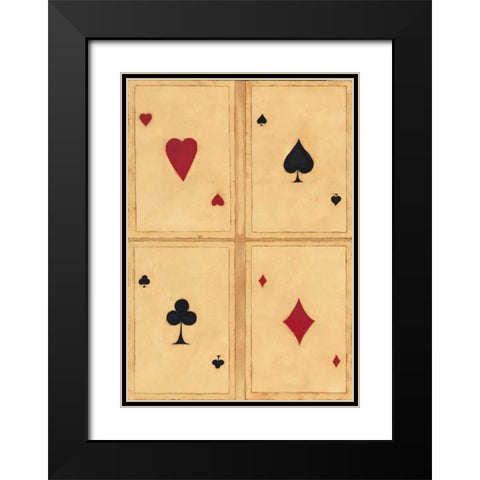 Aces Black Modern Wood Framed Art Print with Double Matting by DiPaolo, Dan