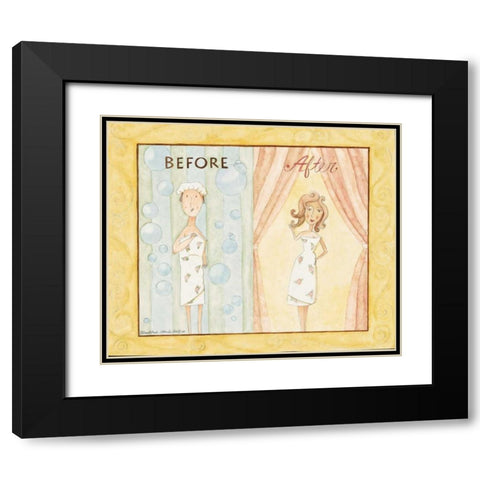 Now And Then Black Modern Wood Framed Art Print with Double Matting by DiPaolo, Dan