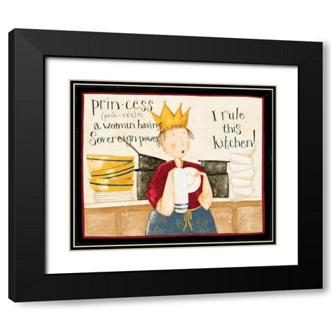 Princess Black Modern Wood Framed Art Print with Double Matting by DiPaolo, Dan