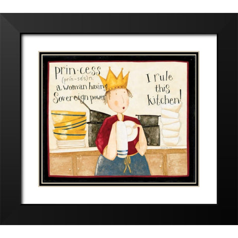 Princess Black Modern Wood Framed Art Print with Double Matting by DiPaolo, Dan