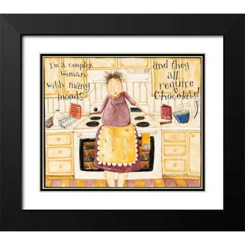 Only Me Black Modern Wood Framed Art Print with Double Matting by DiPaolo, Dan