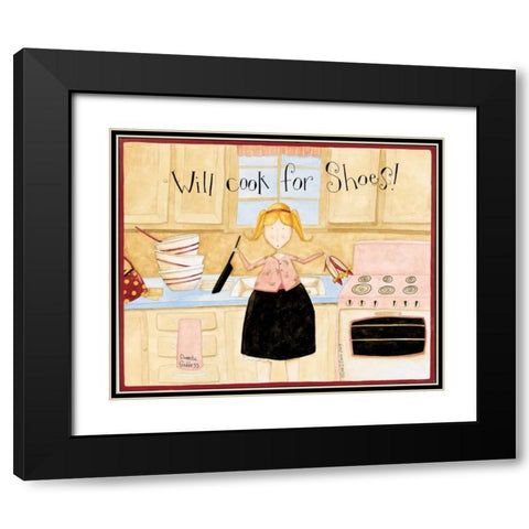 Addiction Black Modern Wood Framed Art Print with Double Matting by DiPaolo, Dan