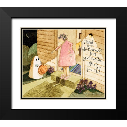 Sorry Black Modern Wood Framed Art Print with Double Matting by DiPaolo, Dan
