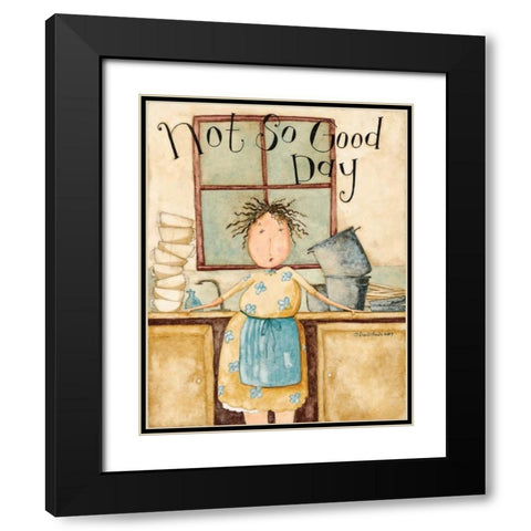 Not So Good Day Black Modern Wood Framed Art Print with Double Matting by DiPaolo, Dan