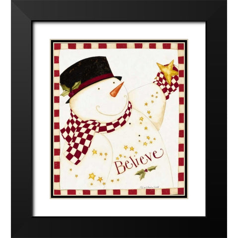 Snow Black Modern Wood Framed Art Print with Double Matting by DiPaolo, Dan